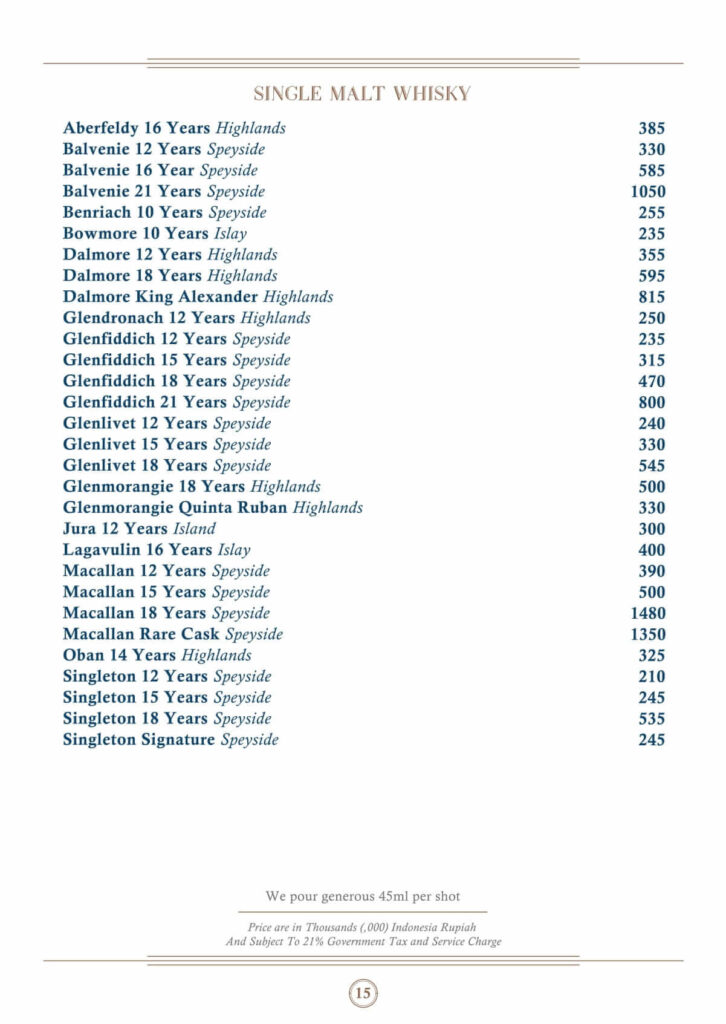 nautilus bar jakarta menu