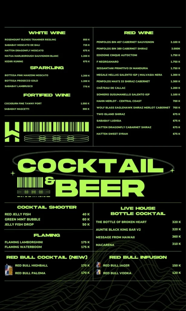 livehouse kemang menu terbaru