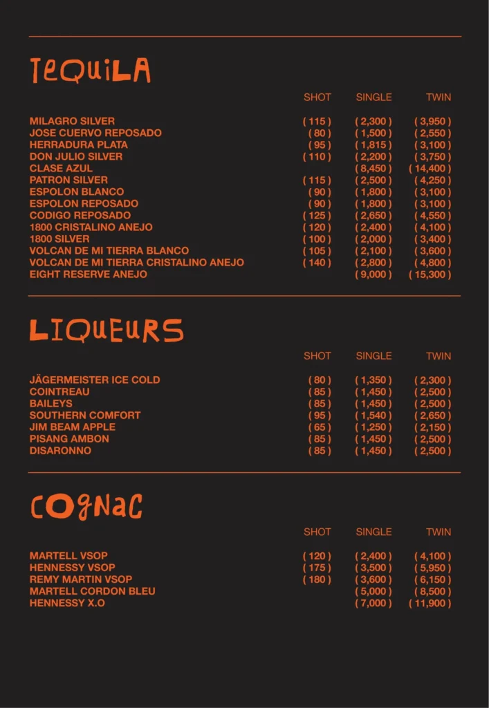 menu shamrock gandaria