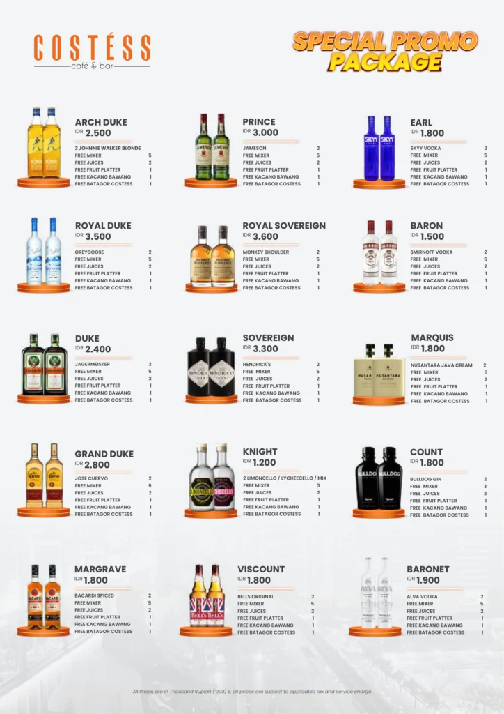 menu costess terbaru
