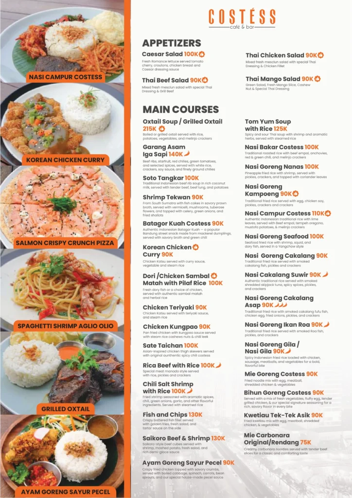 menu costess terbaru