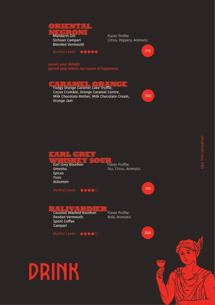 ABSTRCT Bar Jakarta Menu