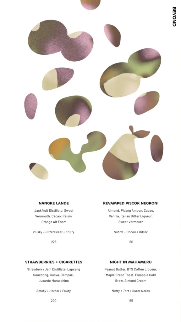 Between The Sips Cocktail menu