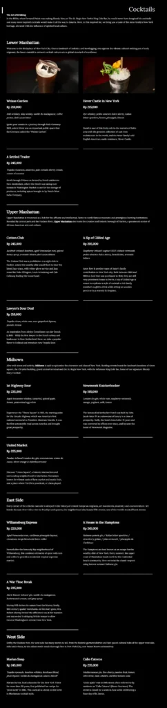 The St. Regis Bar Menu