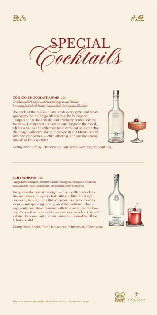 Izzy Social Club Menu