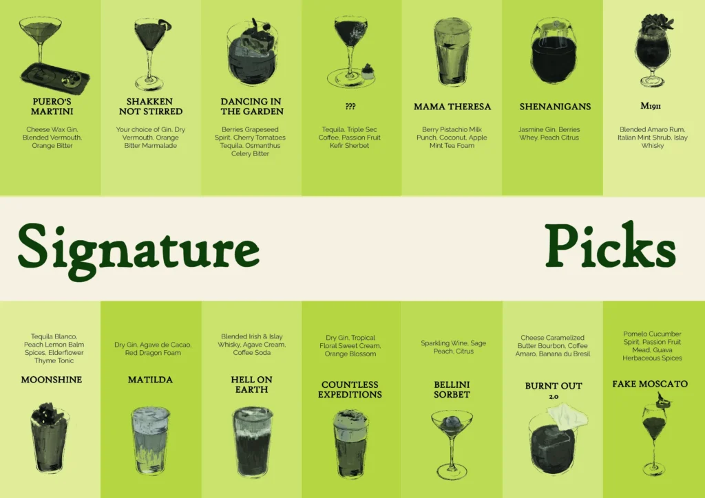 Puero Bar Senopati Menu