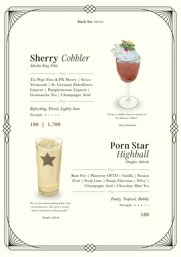 bar pantja jakarta menu cocktail