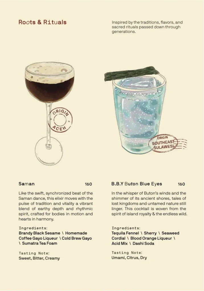 Naaga Signature Cocktails Menu