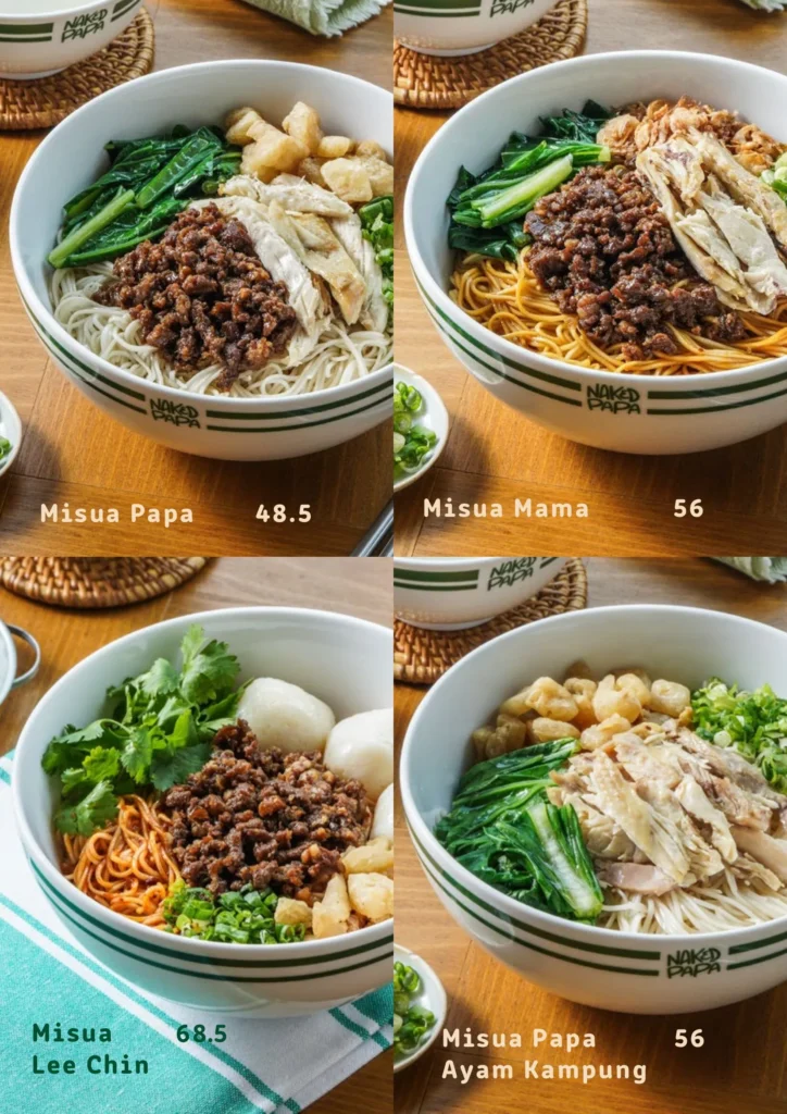 Menu Naked Papa