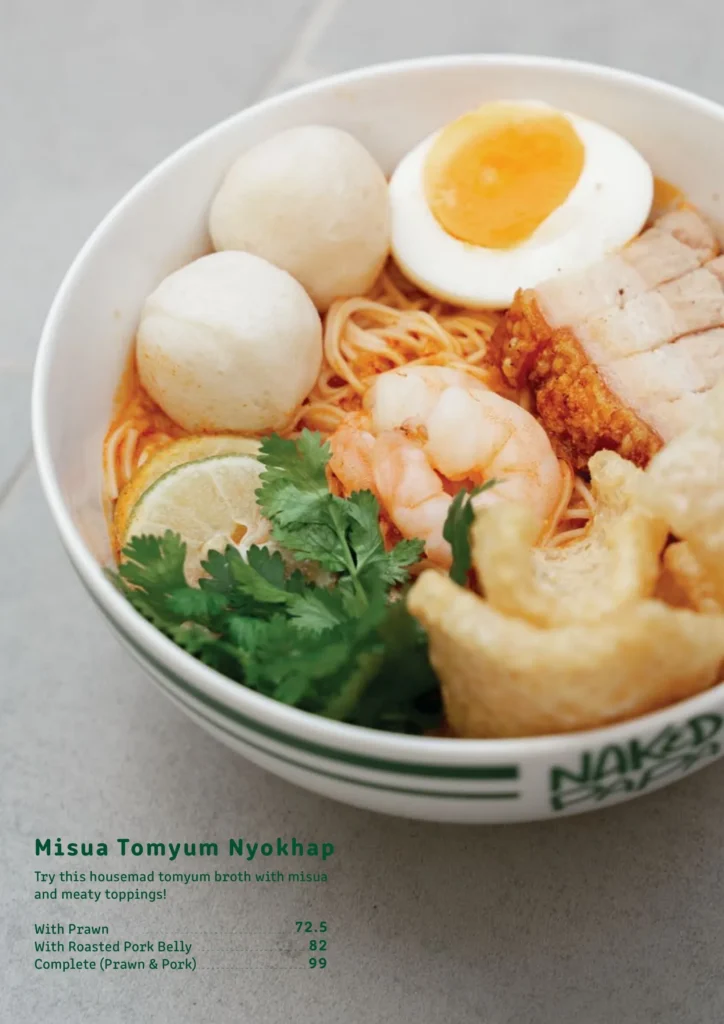 Menu Naked Papa