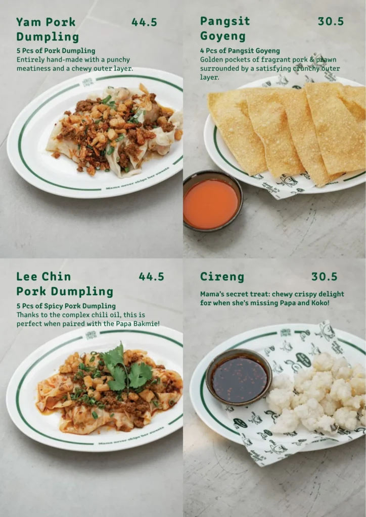 Menu Naked Papa