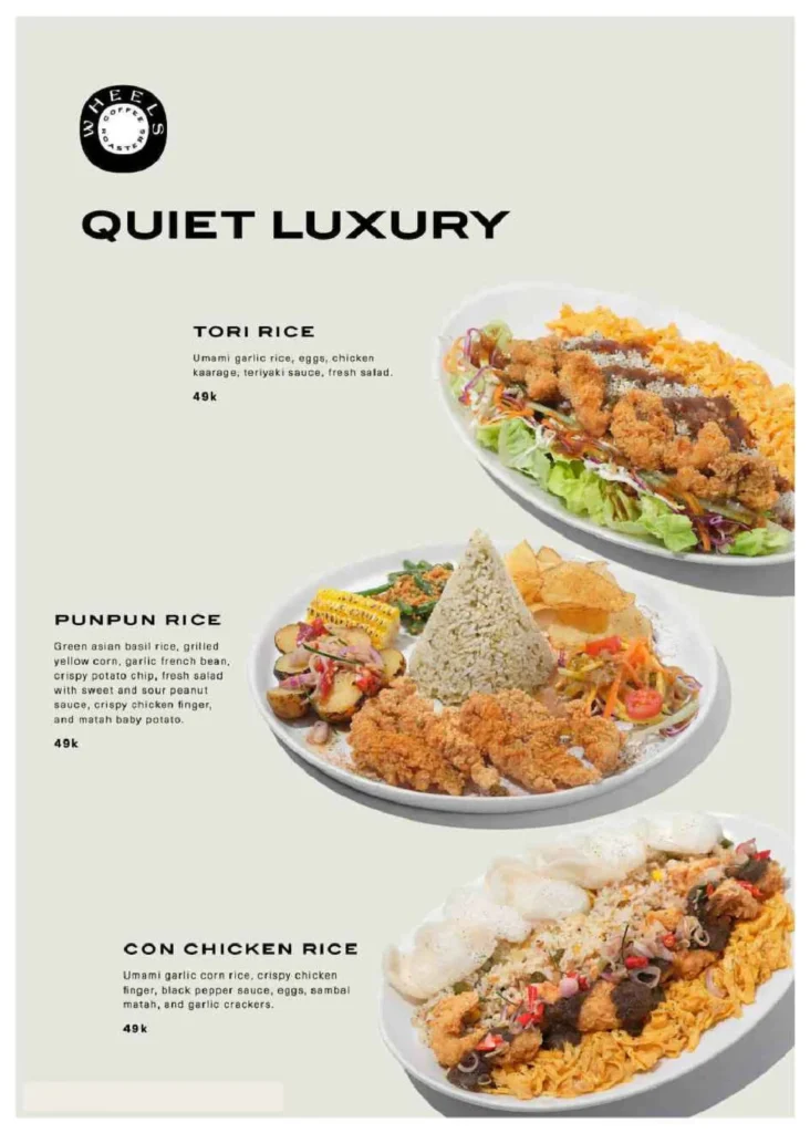 Wheels Coffee Roasters Menu